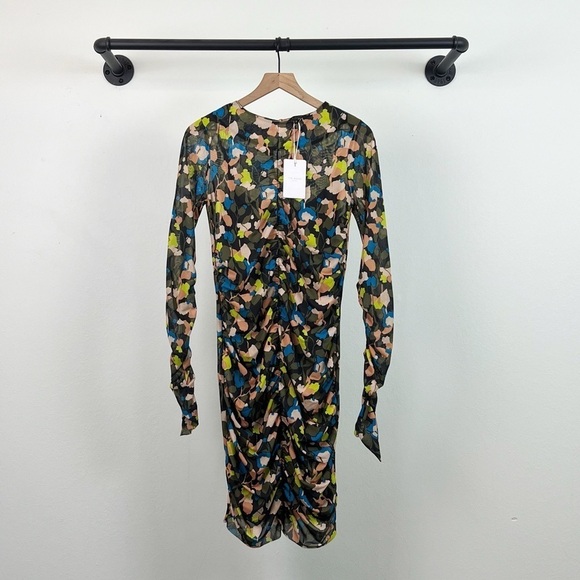 NWT Ted Baker Ttinna Ruched Printed Mini Dress - Picture 6 of 10